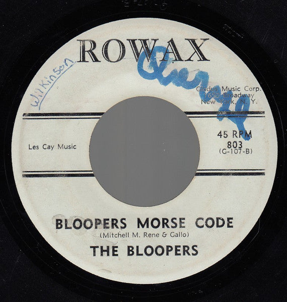 Stu Allen (2) / The Bloopers : Jordon Blooper / Bloopers Morse Code (7")