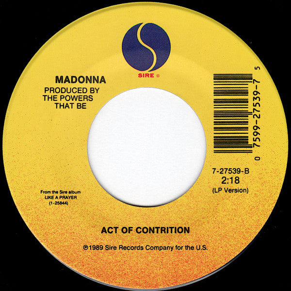 Madonna : Like A Prayer (7", Single, Spe)