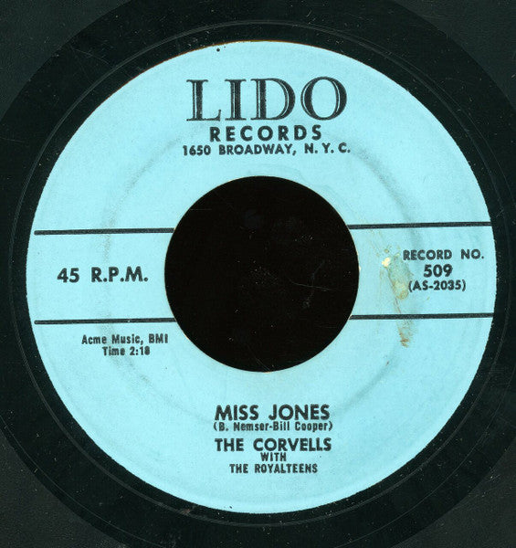 The Corvells (3) With The Royal Teens : We Made A Vow / Miss Jones (7")