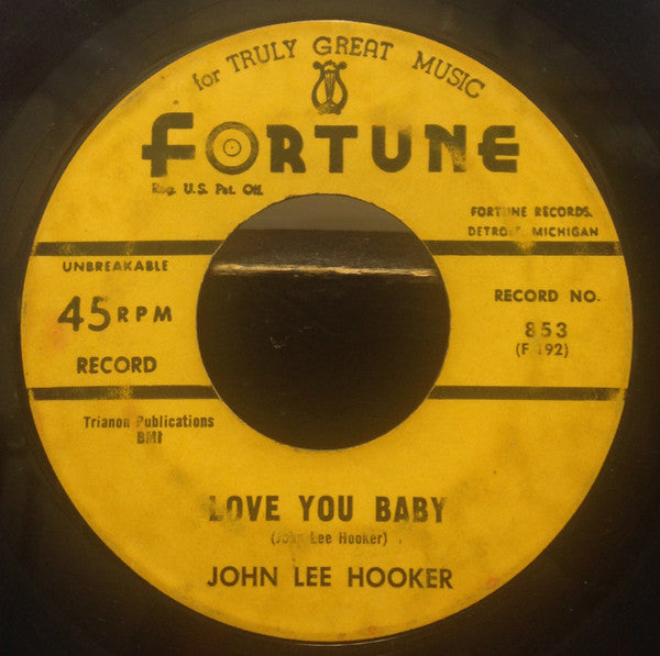 John Lee Hooker : Cry Baby / Love You Baby (7")