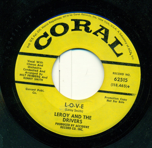 Leroy & The Drivers : Blow Wind / L-O-V-E (7", Single, Promo)