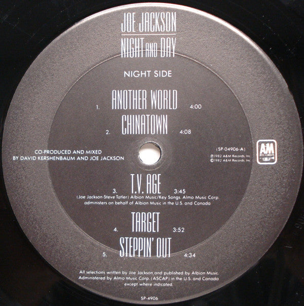 Joe Jackson : Night And Day (LP, Album, Club, Pit)
