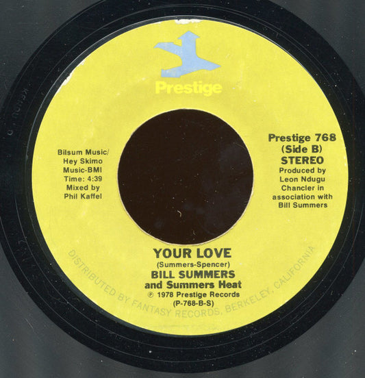 Bill Summers & Summers Heat : Straight To The Bank (7", Styrene)