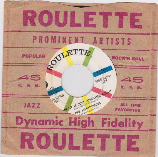 The Martiniques : Tonight Is Just Another Night / Unknown Love (7", Single)