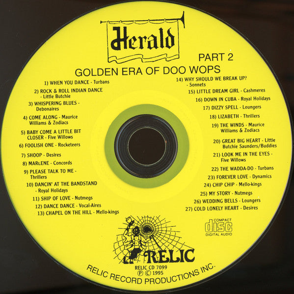 Various : The Golden Era Of Doowops: The Groups Of Herald Records Part 2 (CD, Comp)
