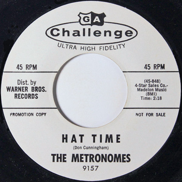 The Metronomes (9) : Tears, Tears, Tears / Hat Time (7", Single, Promo, Styrene)