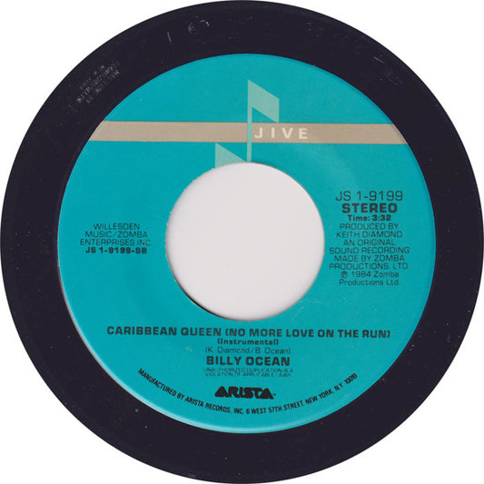Billy Ocean : Caribbean Queen (No More Love On The Run) (7", Single)