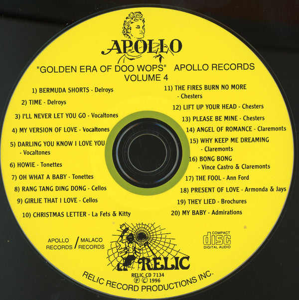 Various : The Golden Era Of Doowops: The Groups Of Apollo Records Part 4 (CD, Comp)