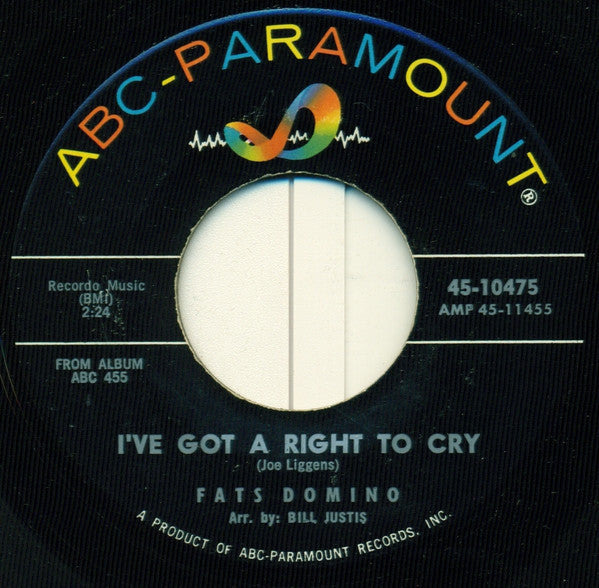 Fats Domino : When I'm Walking (Let Me Walk) / I've Got A Right To Cry (7", Single)