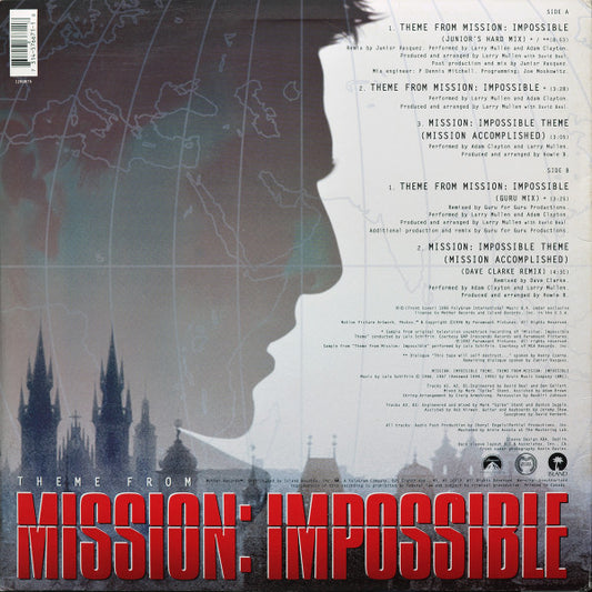 Adam Clayton & Larry Mullen : Theme From Mission: Impossible (12")