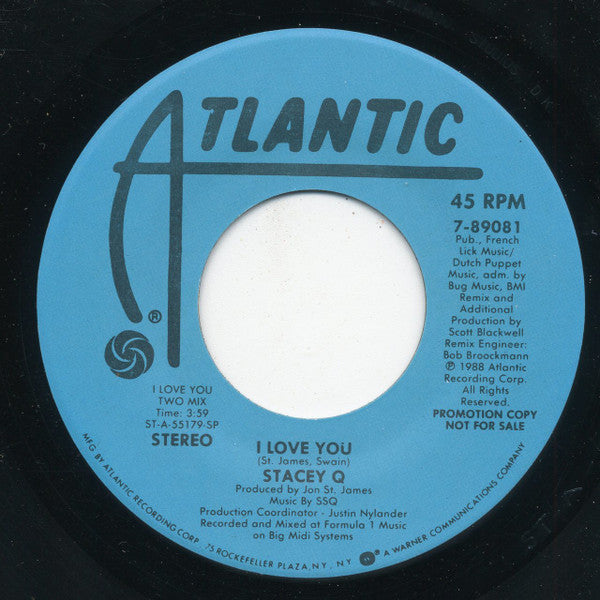 Stacey Q : I Love You (7", Single, Promo, SP)