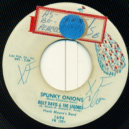 Billy Davis & The Legends, The Hank Moore's Band : Goodbye Jesse / Spunky Onions (7", Single)