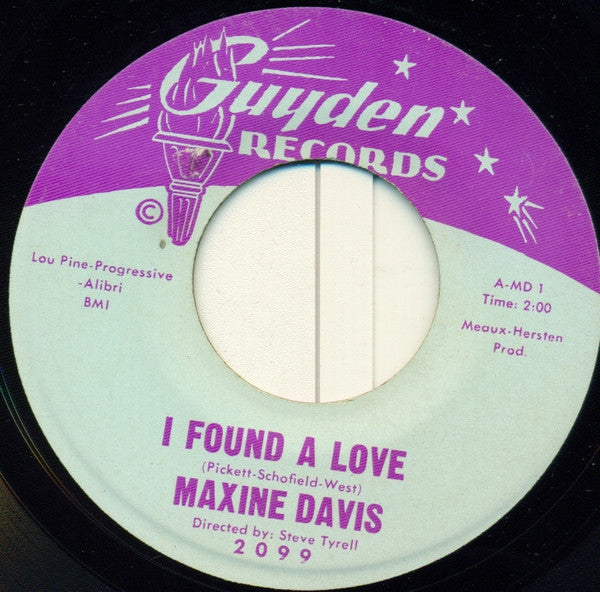 Maxine Davis : I Found A Love (7", Single)
