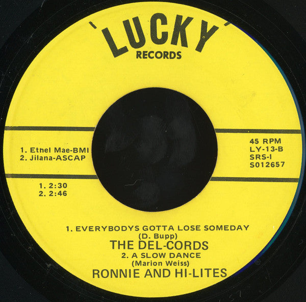 The Rivingtons, The Charades, The Del-Chords : Cherry / Please Be My Love / Everybodys Gotta Lose Someday (7", Single, Unofficial)