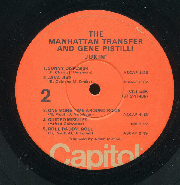 The Manhattan Transfer And Eugene Pistilli : Jukin' (LP, Album, RE, Win)