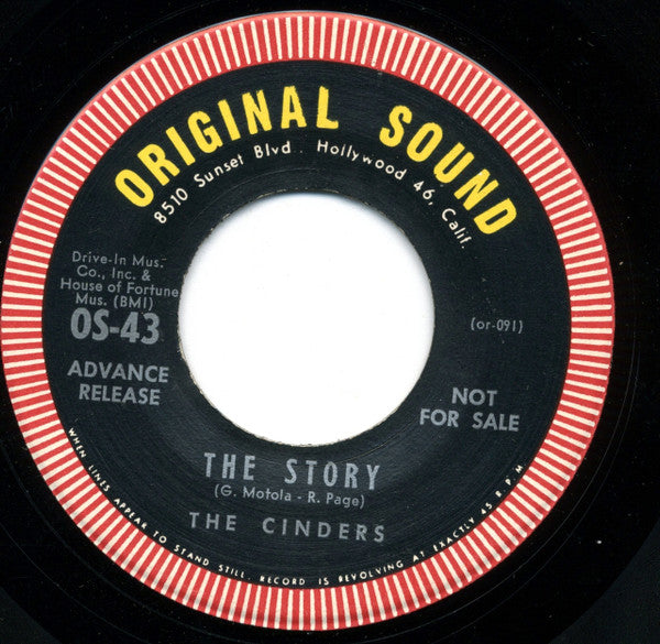 The Cinders (3) : I'll Follow You / The Story (7", Single, Promo)