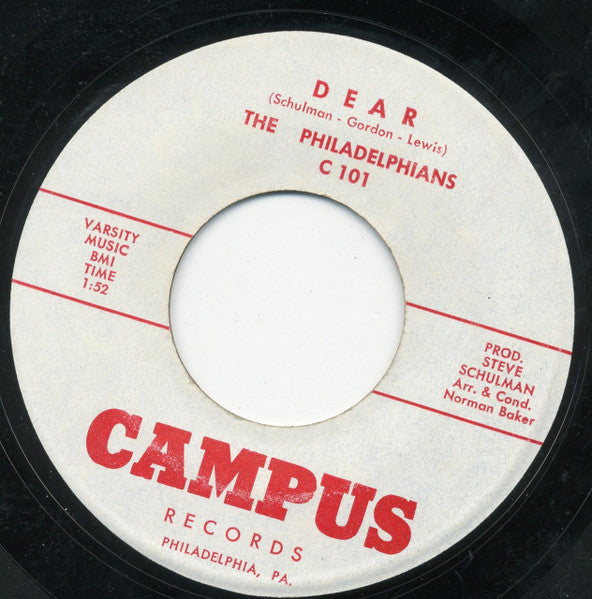 The Philadelphians : The Love That I Lost / Dear (7", Single)