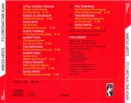 Various : It's Christmas Time Again (CD, Album, Comp)