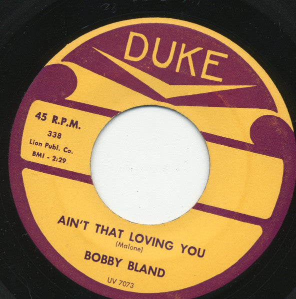 Bobby Bland : Jelly, Jelly, Jelly / Ain't That Loving You (7", Single)