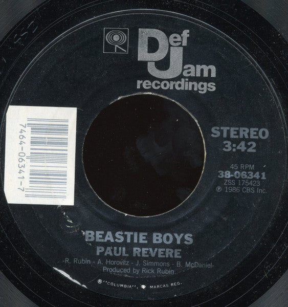 Beastie Boys : It's The New Style / Paul Revere (7", Single, Styrene, Pit)