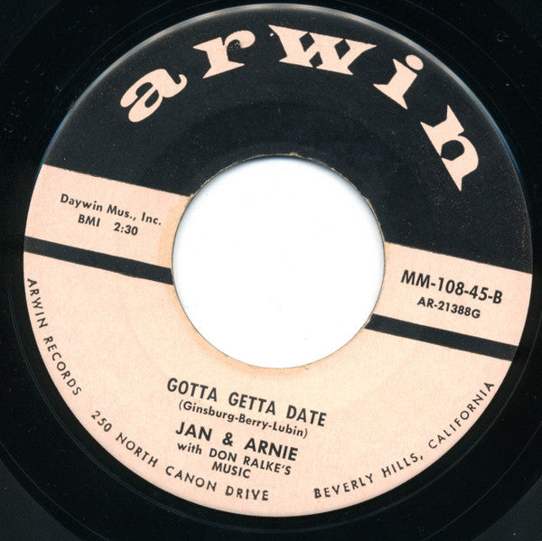 Jan & Arnie : Jennie Lee (7", Single)