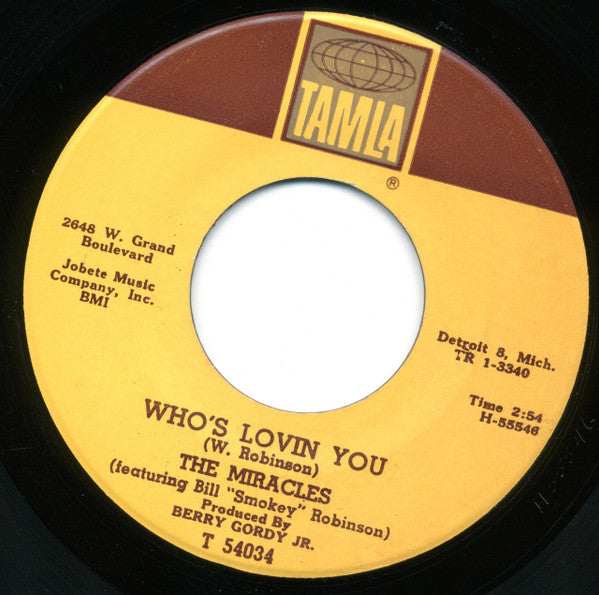 The Miracles : Shop Around / Who's Lovin You (7", Single, Mono, RE)