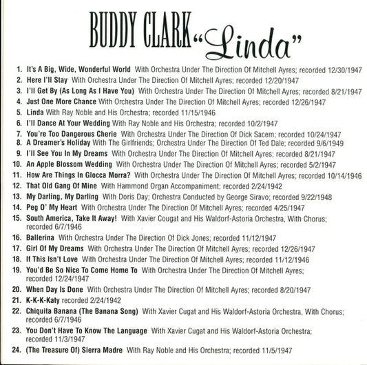 Buddy Clark (3) : Linda (CD, Comp)