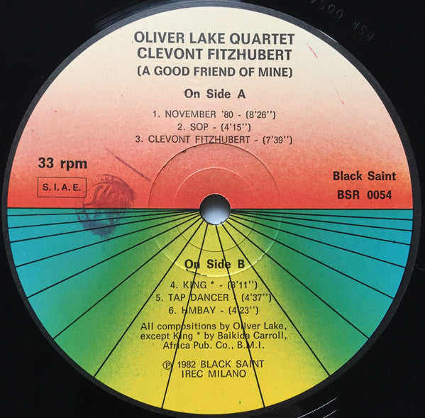 Oliver Lake Quartet : Clevont Fitzhubert (A Good Friend Of Mine) (LP, Album)