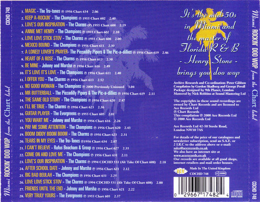 Various : Miami Rockin' Doowop From The Chart Label (CD, Comp)