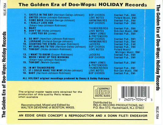 Various : The Golden Era Of Doowops: The Groups Of Holiday Records (CD, Comp)