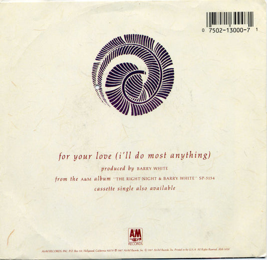Barry White : For Your Love (I'll Do Most Anything) (7", Single)