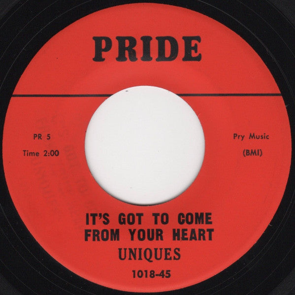 The Uniques (5) : I'm So Unhappy / It's Got To Come From Your Heart (7", Single)