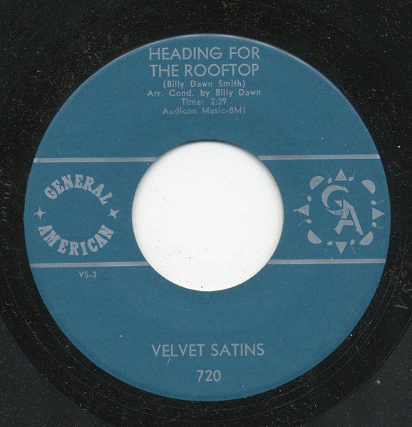 The Velvet Satins : Angel Adorable (7", Single)