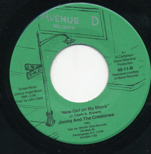Jimmy & The Crestones : Angel Maureen / New Girl On My Block (7", RE)