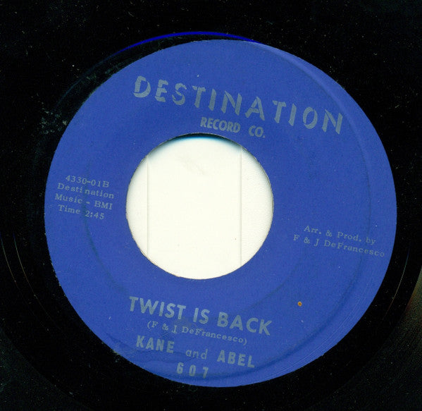 Kane & Abel (2) : Break Down And Cry / Twist Is Back (7")