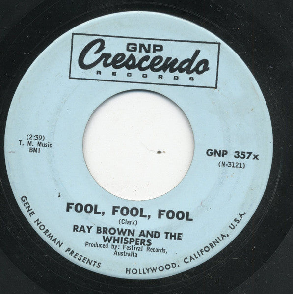 Ray Brown & The Whispers : Pride (7", Single)