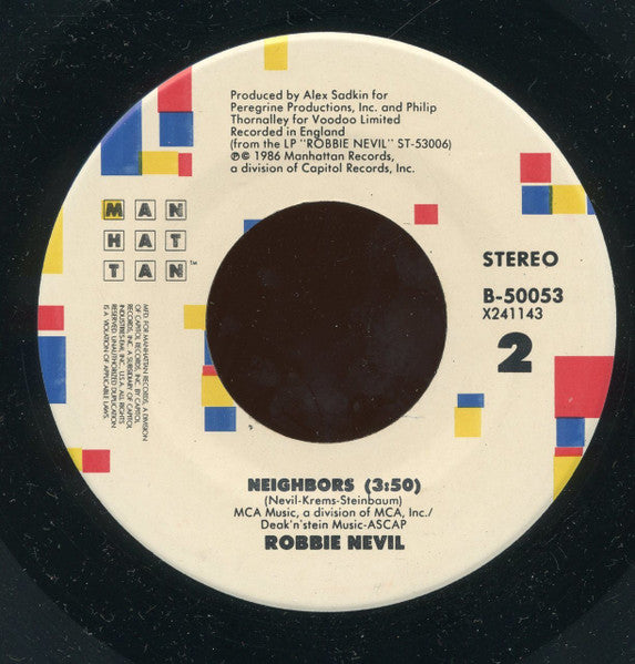 Robbie Nevil : Dominoes (7", Single, Spe)
