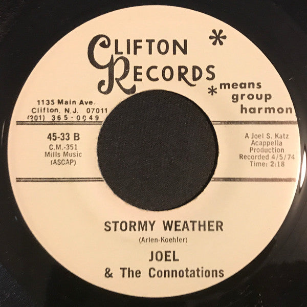 Joel Katz & Connotations (2) : Zoom / Stormy Weather (7")