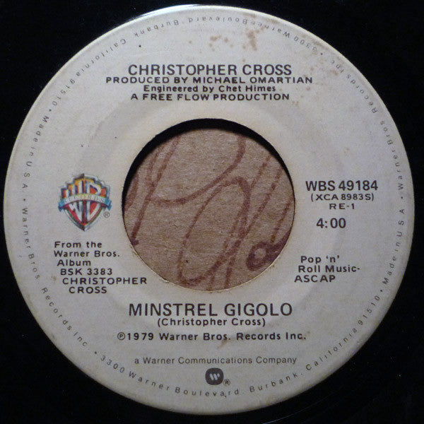 Christopher Cross : Ride Like The Wind (7", Single, Spe)