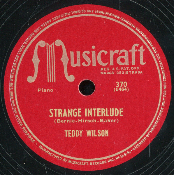 Teddy Wilson : Teddy Wilson Plays (4xShellac, 10", Album)