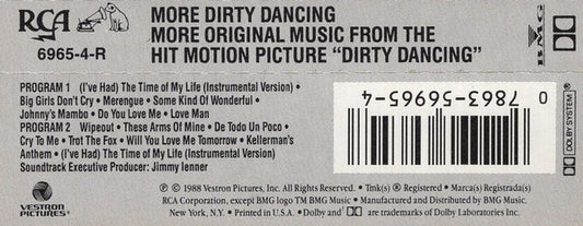 Various : More Dirty Dancing - More Original Music From The Hit Motion Picture Dirty Dancing (Cass, Comp)