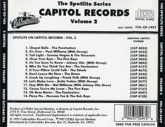 Various : Spotlite On Capitol Records: Vol. 2 (CD, Comp)