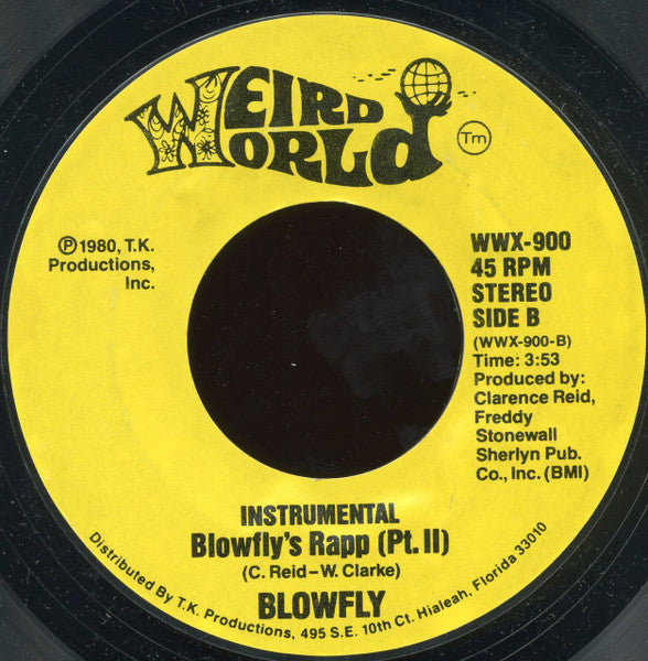 Blowfly : Blowfly's Rapp (7", Single, Styrene)