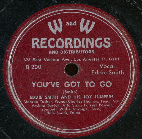 Eddie Smith And His Joy Jumpers : Joy Jumper / You've Got To Go (Shellac, 10")