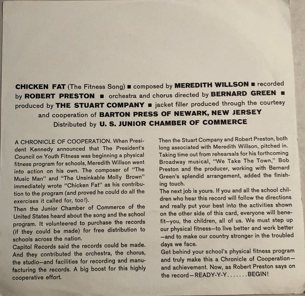 Robert Preston (3) : Chicken Fat (7", Single)