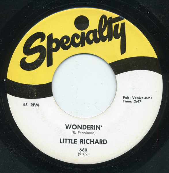 Little Richard : By The Light Of The Silvery Moon / Wonderin' (7", RE)