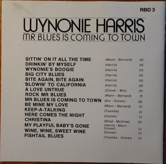 Wynonie Harris : Mr Blues Is Coming To Town (CD, Comp, Mono)