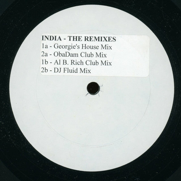 India : The Remixes (12", W/Lbl)