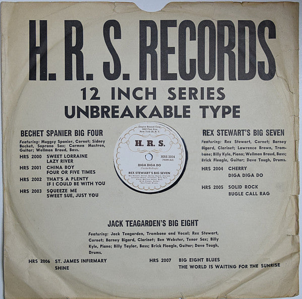 Rex Stewart's Big Seven : Diga Diga Do / Cherry (Shellac, 12", RP)