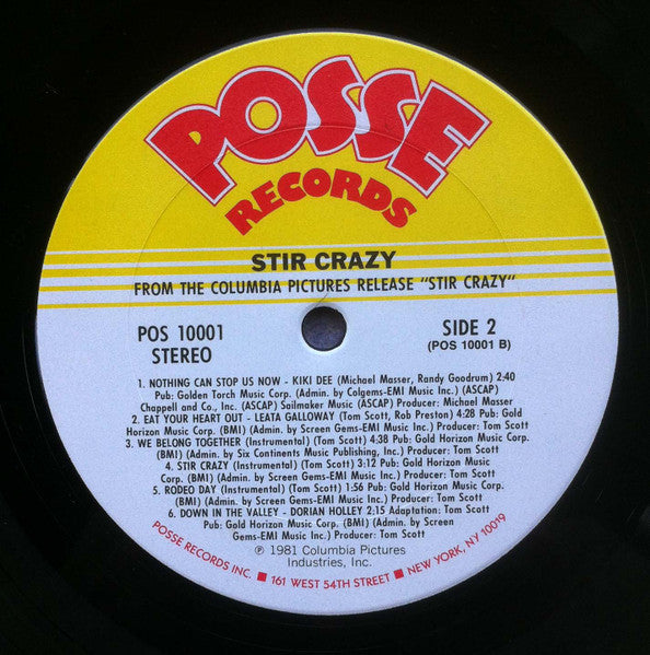 Various : The Original Soundtrack From The Motion Picture "Stir Crazy" (LP, Album)